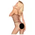 Penthouse - body rete aperto - overall sexy nero