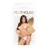 Penthouse - bodystocking aperto - rete sexy - bianco - XL