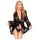 Penthouse Hypnotic Power - vestaglia corta in pizzo e tanga (nero)