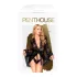 Penthouse Hypnotic Power - vestaglia corta in pizzo e perizoma - nero