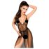Penthouse Best Forplay - body in pizzo con velo in tulle (nero)