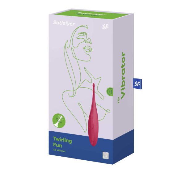 Satisfyer Twirling Fun - Vibratore per clitoride ricaricabile e impermeabile (rosso)