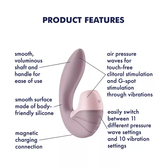 Satisfyer Supernova - vibratore ricaricabile 2in1 onde d’aria - rosa