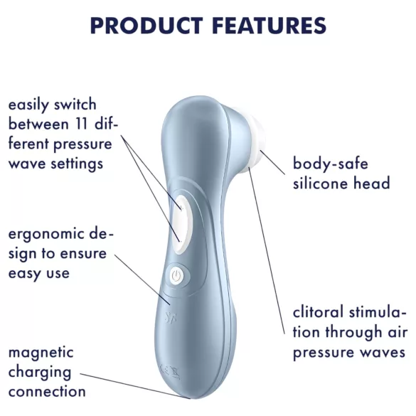 Satisfyer Pro 2 Gen2 - stimolatore clitorideo ad onde d’aria ricaricabile (blu)