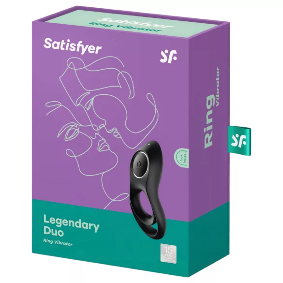 Satisfyer Legendary Duo - anello fallico vibrante ricaricabile - nero