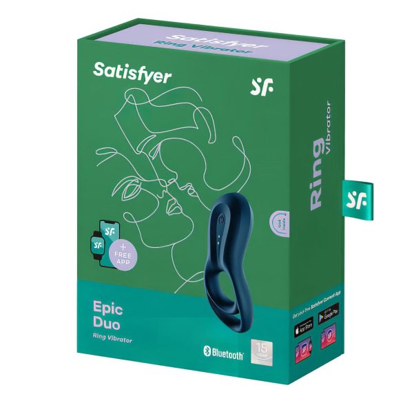 Satisfyer Epic Duo - anello vibrante intelligente (nero)