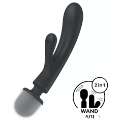   Satisfyer Triple Lover - vibratore punto G e massaggiatore - argento