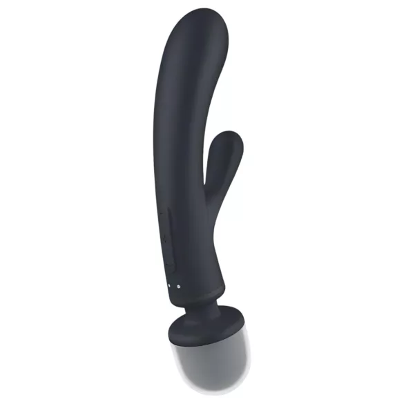 Satisfyer Triple Lover - vibratore punto G e massaggiatore - argento