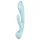 Satisfyer Triple Oh - vibratore ricaricabile con braccio per il clitoride (blu)