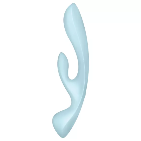 Satisfyer Triple Oh - vibratore ricaricabile con braccio per il clitoride (blu)