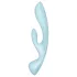 Satisfyer Triple Oh - vibratore ricaricabile con braccio per il clitoride (blu)