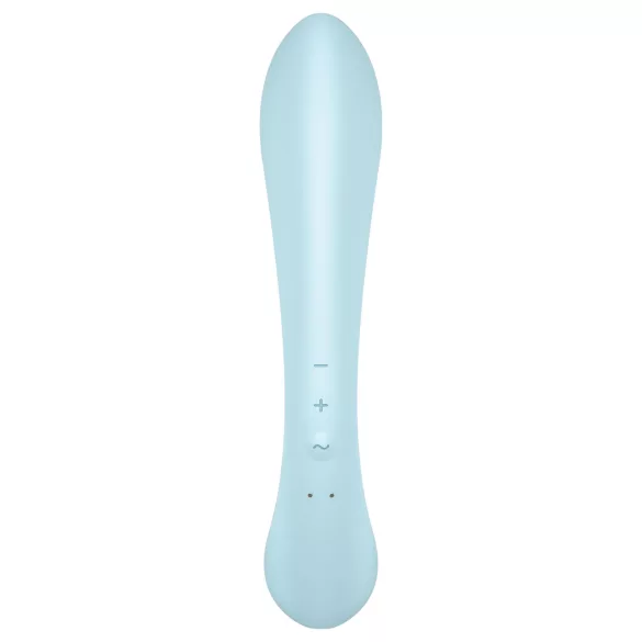 Satisfyer Triple Oh - vibratore ricaricabile con braccio per il clitoride (blu)