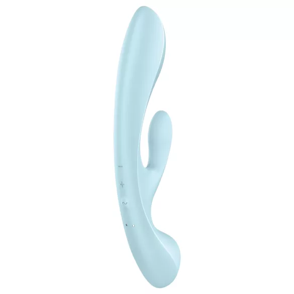 Satisfyer Triple Oh - vibratore ricaricabile con braccio per il clitoride (blu)