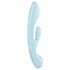 Satisfyer Triple Oh - vibratore ricaricabile con braccio per il clitoride (blu)