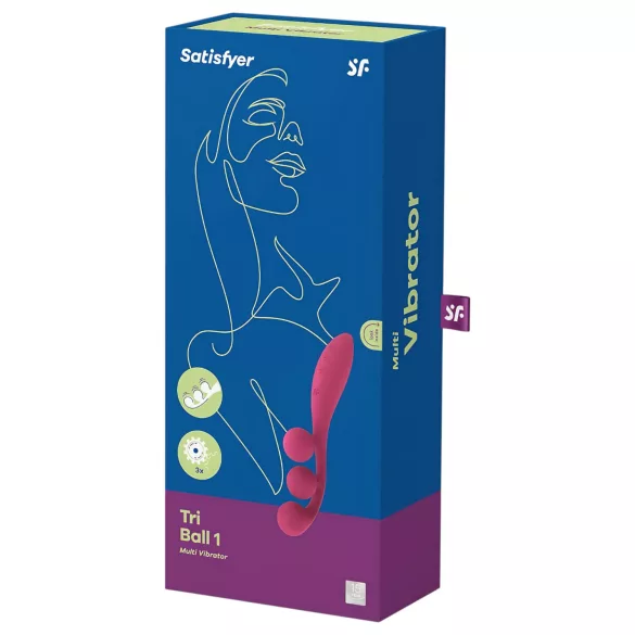 Satisfyer Tri Ball 1 - vibratore multifunzione ricaricabile - rosso