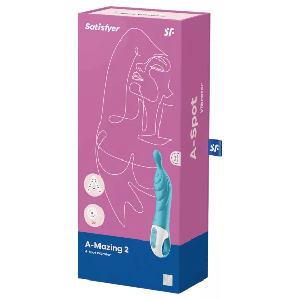 Satisfyer A-Mazing 2 - vibratore punto A ricaricabile - turchese