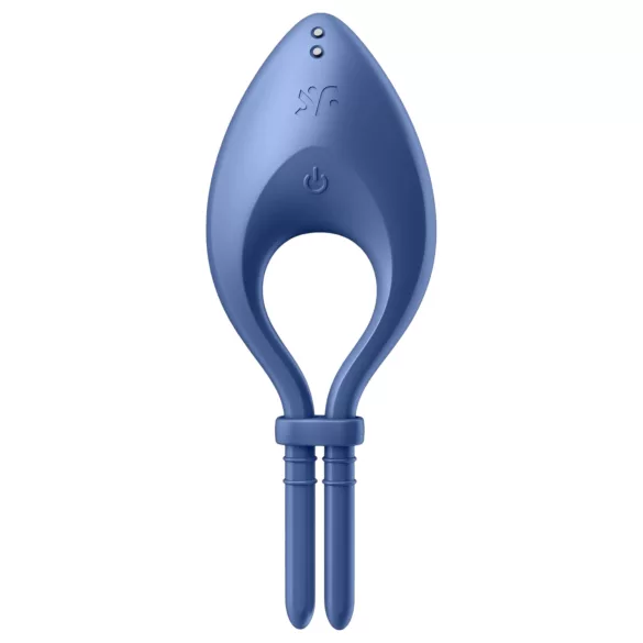 Satisfyer Bullseye - anello vibrante intelligente per pene - silicone blu