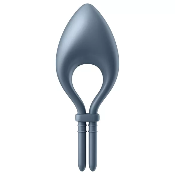Satisfyer Bullseye - anello fallico vibrante smart - silicone grigio