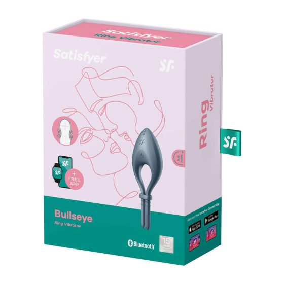 Anello Vibrante Satisfyer Bullseye - Ricaricabile e Controllabile tramite App (Blu Scuro)