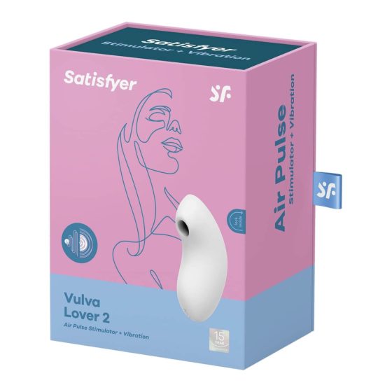 Satisfyer Amante della Vulva 2 - Vibratore per clitoride ricaricabile con tecnologia a onda d'aria (bianco)