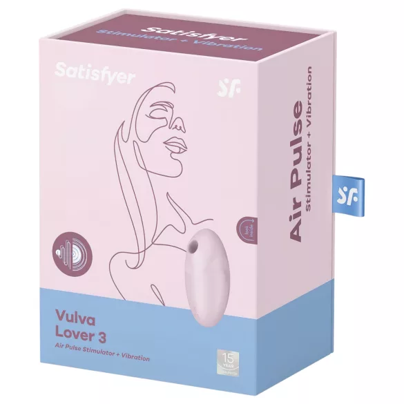 Satisfyer Vulva Lover 3 - stimolatore clitorideo onde d’aria ricaricabile rosa