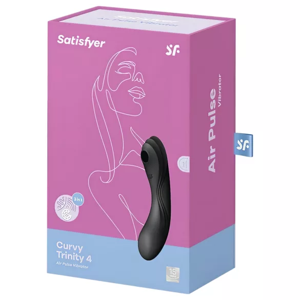 Satisfyer Curvy Trinity 4 - vibratore clitorideo e punto G 2in1 - nero