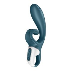   Satisfyer Hug Me - Vibratore intelligente per clitoride e punto G (grigio-azzurro)