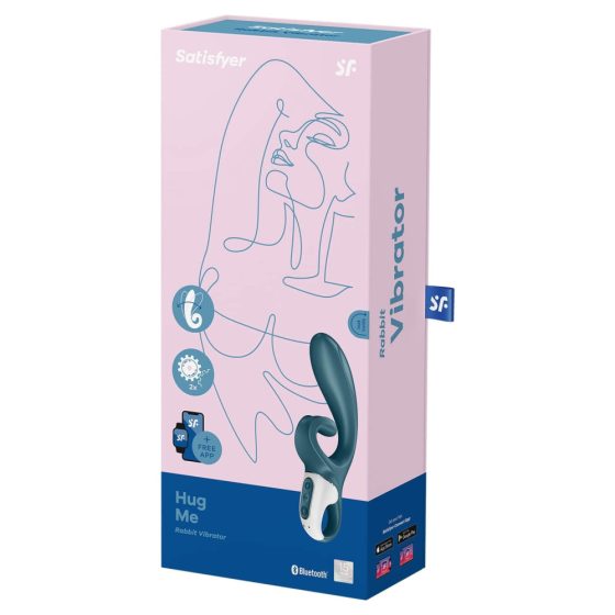 Satisfyer Hug Me - Vibratore intelligente per clitoride e punto G (grigio-azzurro)