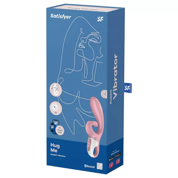 Satisfyer Hug Me - vibratore con braccio clitorideo controllato tramite app (rosa)