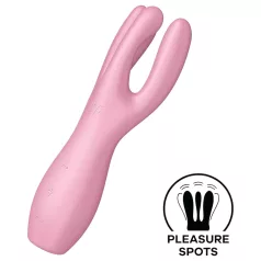   Satisfyer Threesome 3 - vibratore clitorideo ricaricabile - silicone rosa