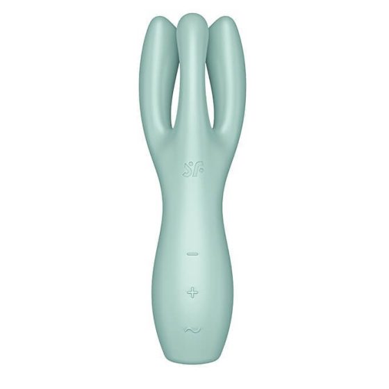 Vibratore per Clitoride con Tre Braccia Satisfyer Threesome 3 - Ricaricabile (Menta)