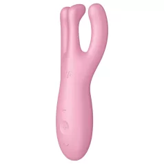   Satisfyer Threesome 4 - vibratore clitorideo intelligente - silicone rosa