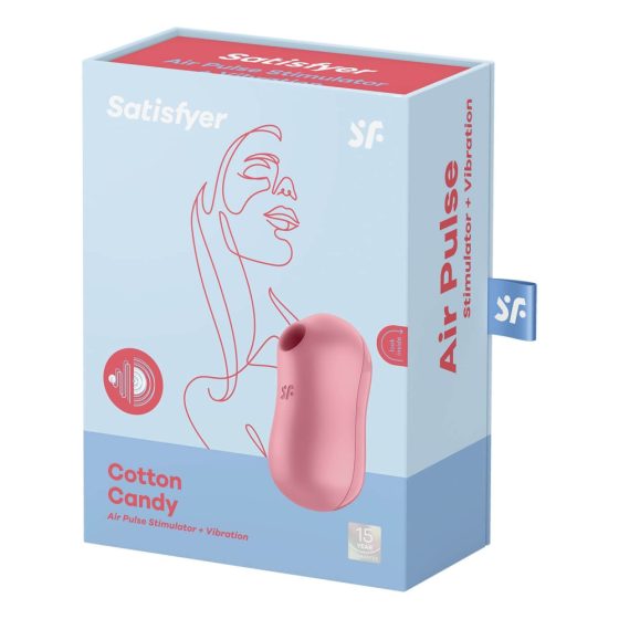 Stimolatore Clitorideo Satisfyer Cotton Candy con Aria Pulsata e Vibrazione - Ricaricabile (Corallo)