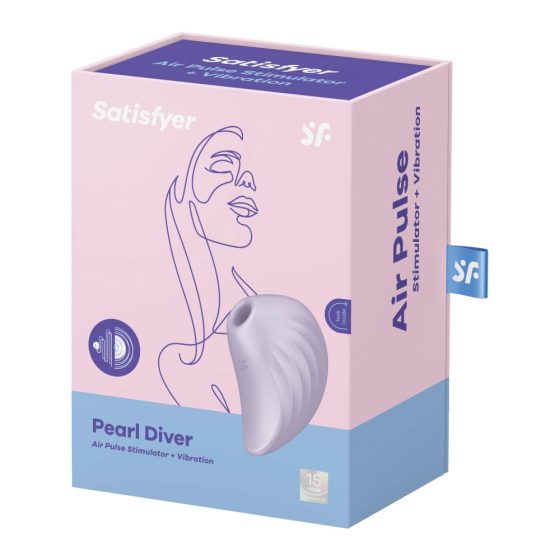 Satisfyer Pearl Diver - Vibratore per Clitoride a Onde d'Aria Ricaricabile (Viola)