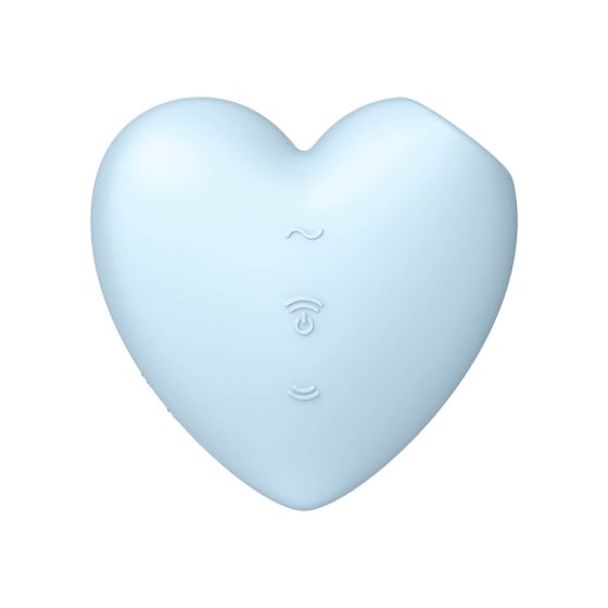 Satisfyer Cutie Heart - Vibratore clitorideo a onde d'aria ricaricabile (blu)