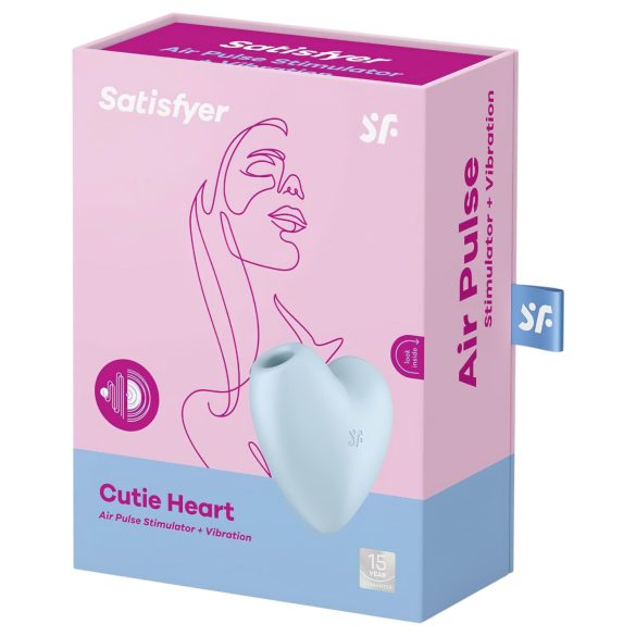 Satisfyer Cutie Heart - stimolatore clitoride a onde d’aria ricaricabile blu