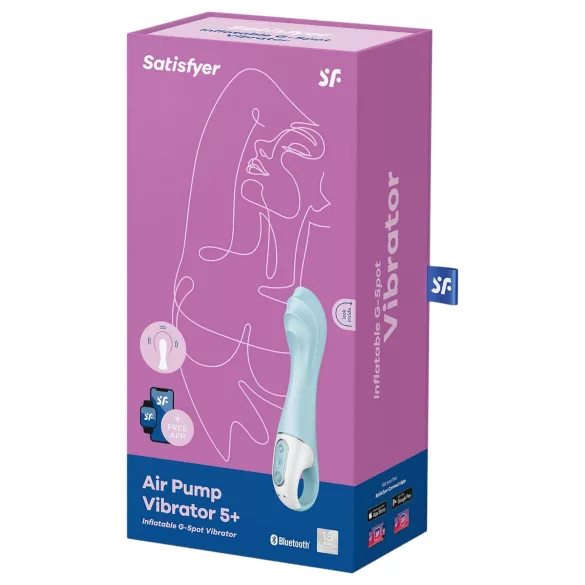 Satisfyer Air Pump Vibrator 5 - con app (blu)