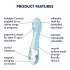 Satisfyer Air Pump Vibrator 5 - con app (blu)