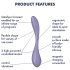 Satisfyer G-spot Flex 5 - vibratore punto G intelligente - silicone viola