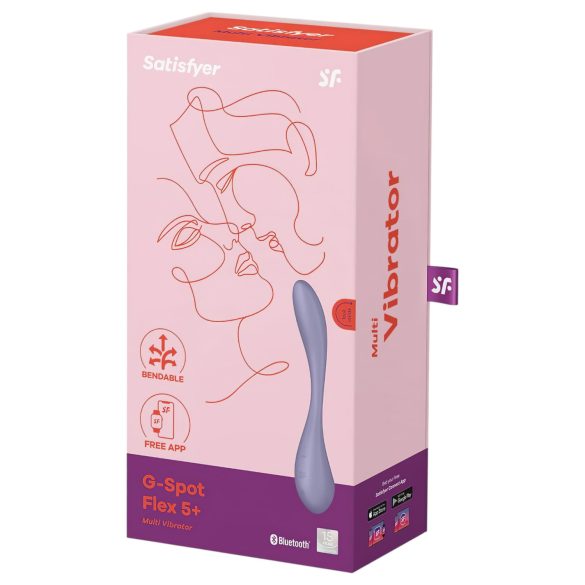 Satisfyer G-spot Flex 5 - vibratore punto G intelligente - silicone viola