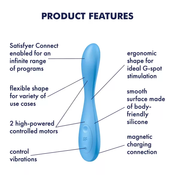 Satisfyer G-spot Flex 4 - vibratore per il punto G controllato tramite app (turchese)
