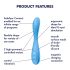 Satisfyer G-spot Flex 4 - vibratore intelligente per il punto G (turchese)