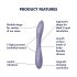 Satisfyer G-spot Flex 2 - Vibratore Punto G ricaricabile e impermeabile (viola)