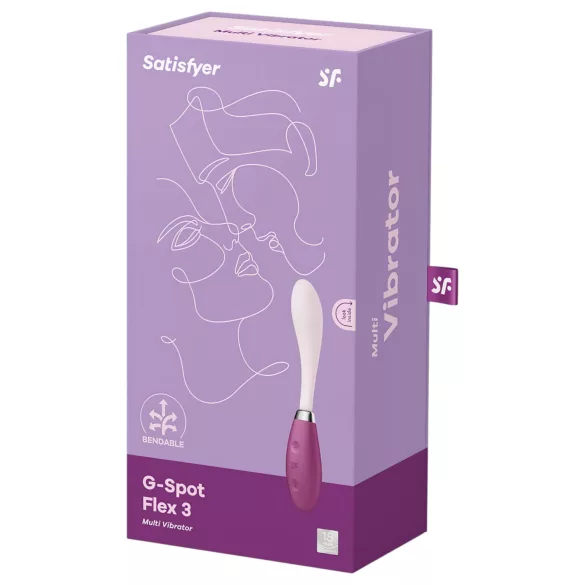 Satisfyer - vibratore punto G ricaricabile - flessibile - silicone rosa/rosso