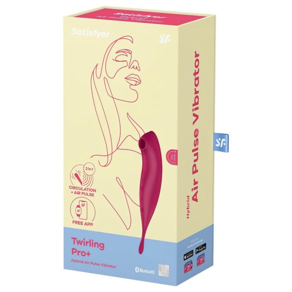Satisfyer Twirling Pro - smart vibratore clitoride 2in1 (rosso)