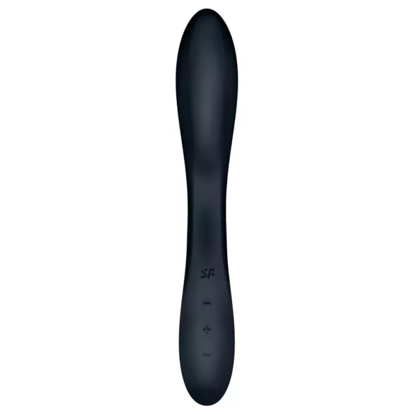 Satisfyer Rrrolling - vibratore punto G con sfere rotanti - silicone nero