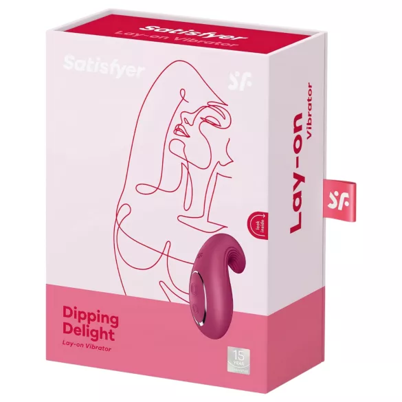 Satisfyer Dipping Delight - vibratore clitorideo ricaricabile - rosso