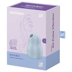   Stimolatore Clitorideo Satisfyer Pro To Go 1 - Ricaricabile con Onde d'Aria e Vibrazione (Blu)