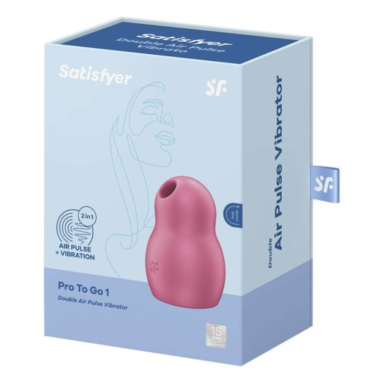 Stimolatore Clitorideo Ricaricabile Satisfyer Pro To Go 1 - Onde d'Aria e Vibrazione (Rosso)