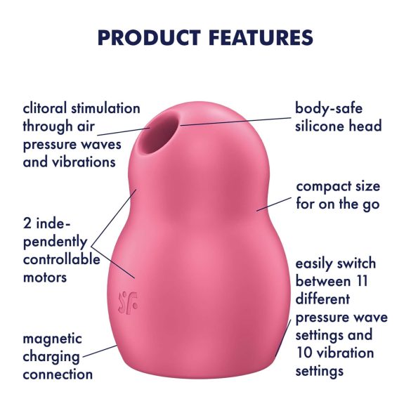 Satisfyer Pro To Go 1 - succhiaclitoride a onde d’aria ricaricabile - rosso
